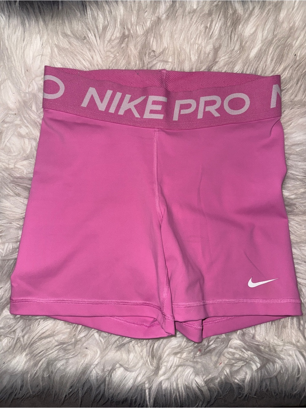 Nike Pink Pro High-Waist Bike Shorts